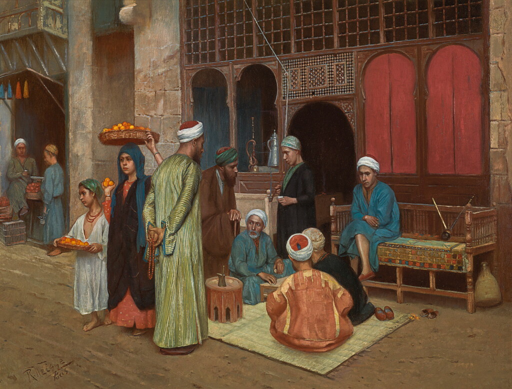 View full screen - View 1 of Lot 121. RUDOLF WEISSE | OUTSIDE A COFFEE HOUSE.