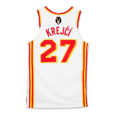 View full screen - View 1 of Lot 40. Vít Krejčí Atlanta Hawks 2024-2025 Emirates NBA Cup Semifinals Game Worn Association Edition Jersey.