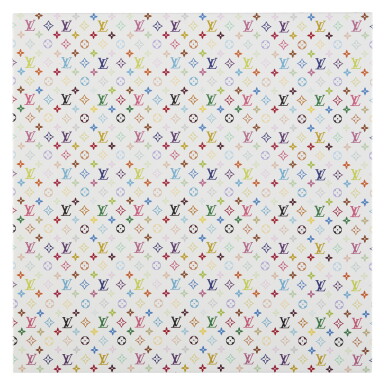 View full screen - View 1 of Lot 186. TAKASHI MURAKAMI | MONOGRAM MINI MULTICOLORE - BLACK; AND MONOGRAM MINI MULTICOLORE - WHITE.