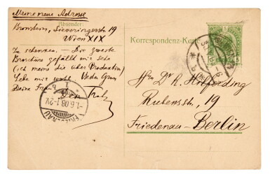 View full screen - View 1 of Lot 249. Leon Trotsky | Autograph letter signed to Dr. R. Hilferding in Berlin, 1908.