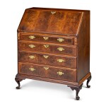 Very Fine and Rare Queen Anne Figured Walnut Slant Front Desk, Boston, Massachusetts, Circa 1745