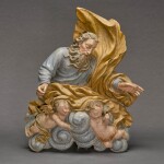 Circle of Jörg Zürn (circa 1583 - 1635/38), German, Lake Constance, circa 1630-1640 | God the Father and two Putti