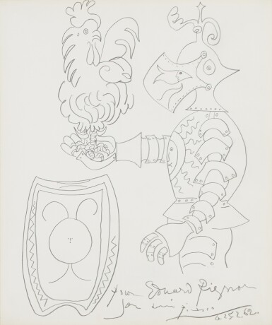 View full screen - View 1 of Lot 744. Chevalier au Coq.