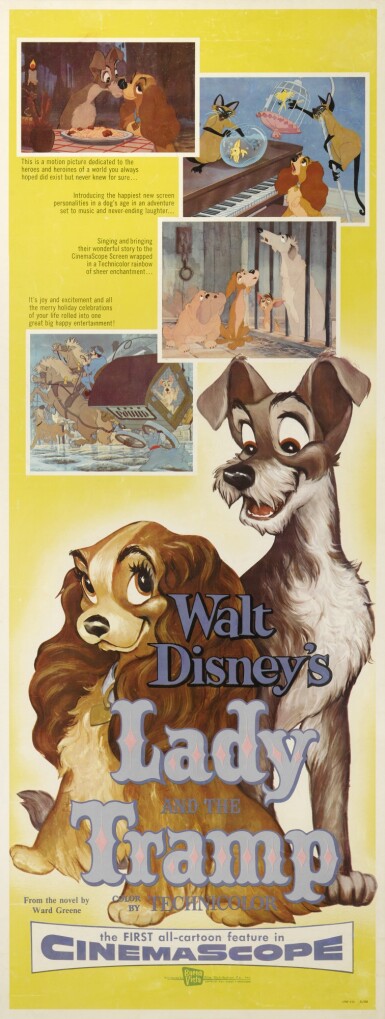 View full screen - View 1 of Lot 10. LADY AND THE TRAMP (1955) POSTER, US.