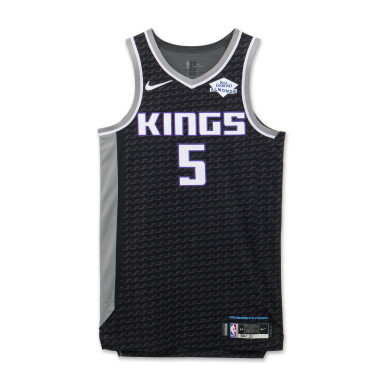 View full screen - View 1 of Lot 201. De’Aaron Fox Sacramento Kings 2019-2020 Game Worn Statement Edition Jersey.