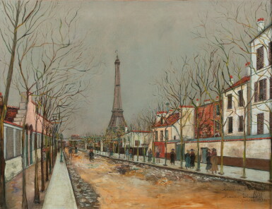 View full screen - View 1 of Lot 94. Avenue de Versailles et la Tour Eiffel .