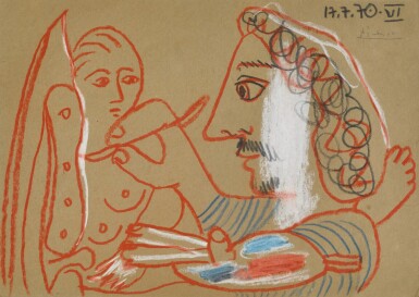 View full screen - View 1 of Lot 329. Le peintre et son modèle.