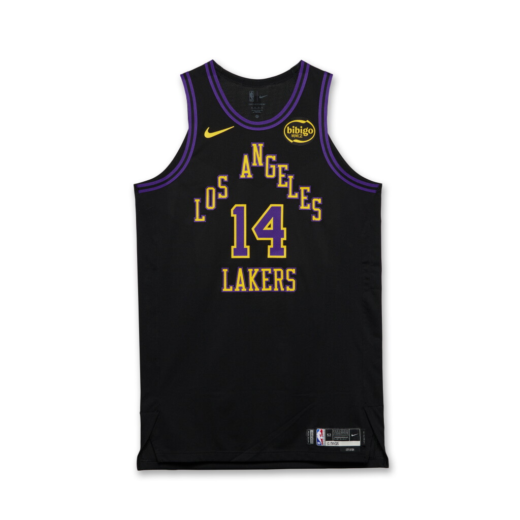 View full screen - View 1 of Lot 59. Maxi Kleber Los Angeles Lakers 2025-2026 Game Issued City Edition Jersey | Probable Wear.
