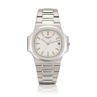 View full screen - View 1 of Lot 2183. Nautilus, Reference 3800 | A stainless steel bracelet watch with date, Circa 1996 | 百達翡麗 | Nautilus 型號3800 | 精鋼鏈帶腕錶,備日期顯示,約1996年製.