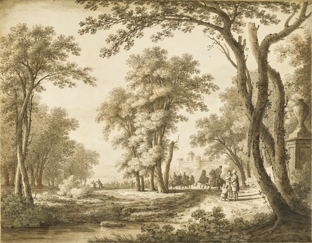 View full screen - View 1 of Lot 164. Mounted soldiers in a Romantic Landscape, a Castle Beyond.