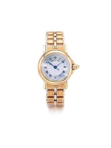 View full screen - View 1 of Lot 136. BREGUET | MARINE, A YELLOW GOLD AUTOMATIC CENTER SECONDS WRISTWATCH WITH DATE AND BRACELET CIRCA 2005.
