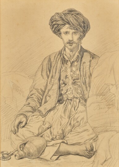 View full screen - View of Seated Man Dressed as an Arnaut.