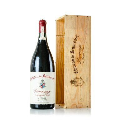 View full screen - View 1 of Lot 319. Château de Beaucastel, Hommage à Jacques Perrin 2015 (1 DM).