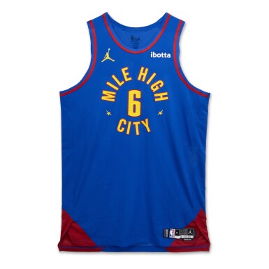 View full screen - View 1 of Lot 28. DeAndre Jordan Denver Nuggets 2023-2024 Kia NBA Tip-Off Game Worn Statement Edition Jersey .