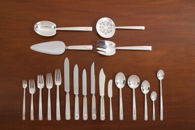 View full screen - View 1 of Lot 197. An Extensive American Silver Century Pattern Flatware Service, Tiffany & Co., New York, Circa 1940.