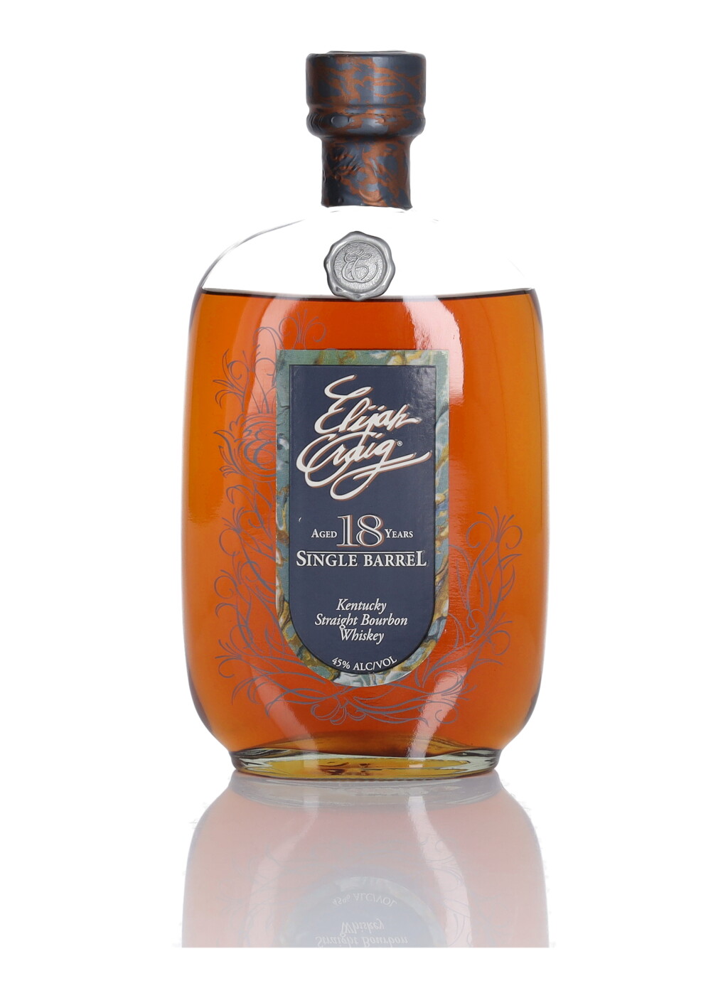 View full screen - View 1 of Lot 239. Elijah Craig Single Barrel 18 Year Old 45.0 abv 1990 (1 Bottle 75cl).