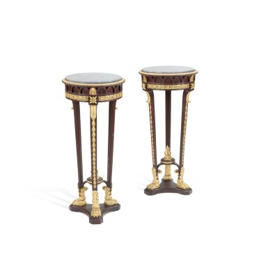 View full screen - View 1 of Lot 9. A pair of Italian parcel-gilt and painted jardinières, Royal Workshops, Turin, late 18th century.