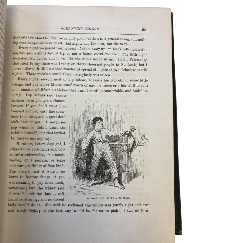 Mark Twain Antique Adventures Of Huckleberry Finn First Edition mark-twain-antique-adventures-of-huckleberry-finn-first-edition