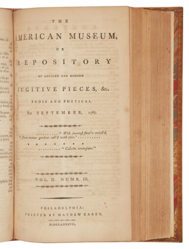 View full screen - View 1 of Lot 61. United States Constitution | The first periodical printing.