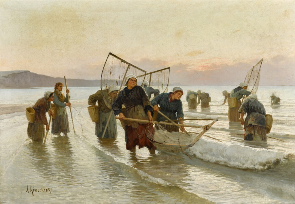 View full screen - View 1 of Lot 41. Prawn Fishing in Normandy.