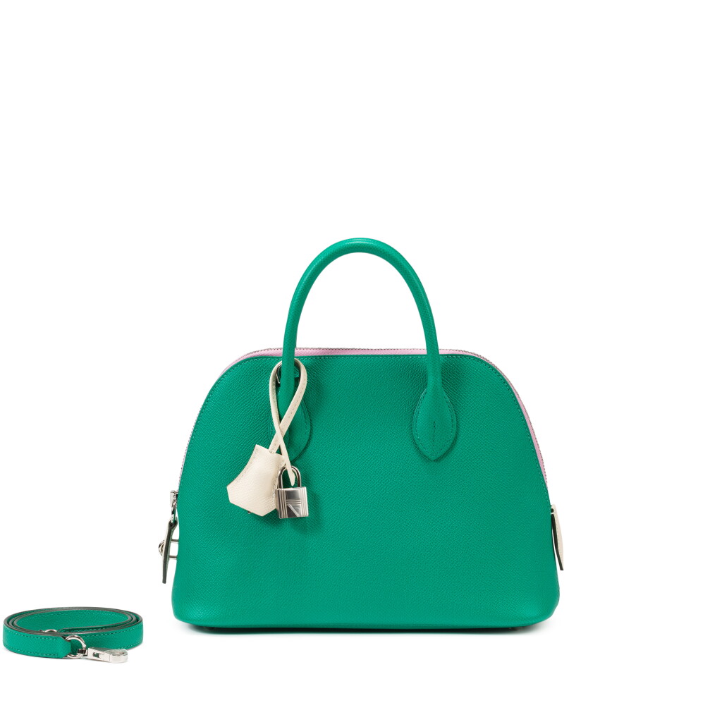 View full screen - View 1 of Lot 707. Vert Jade, Nata and Mauve Sylvestre Epsom Tricolore Bolide 27 Palladium Hardware, 2022.