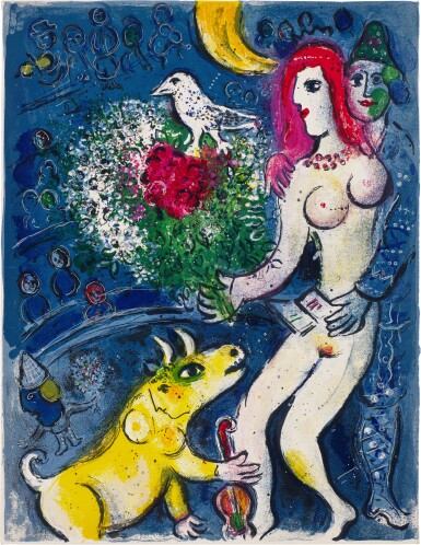 View full screen - View 1 of Lot 53. MARC CHAGALL | LE CIRQUE: ONE PLATE (M. 522; C. BKS. 68).