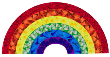 View full screen - View 1 of Lot 202. DAMIEN HIRST | BUTTERFLY RAINBOW (SMALL); AND BUTTERFLY HEART (SMALL) (H7-2; H7-4).