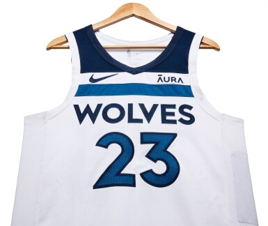 View full screen - View 1 of Lot 192. Monte Morris Minnesota Timberwolves 2024 NBA Playoffs Western Conference Semifinals Game Worn Association Edition Jersey | Game 3.