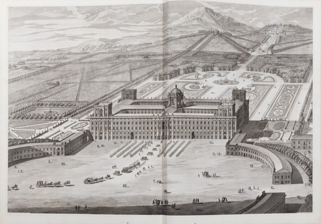 View full screen - View 1 of Lot 65. Dichiarazione dei Disegni del reale Palazzo di Caserta. Naples, 1756. In-folio. Reliure de l'époque..