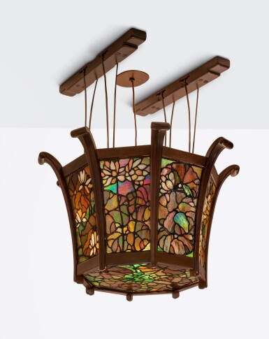 View full screen - View 1 of Lot 148. An Important and Rare "Lotus" Lantern from the Living Room of the Robert R. Blacker House, Pasadena, California.