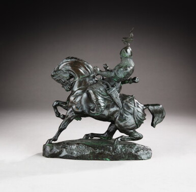 View full screen - View 1 of Lot 88. Guerrier Tartare arrêtant son cheval (Tartar Warrior Halting his Horse).