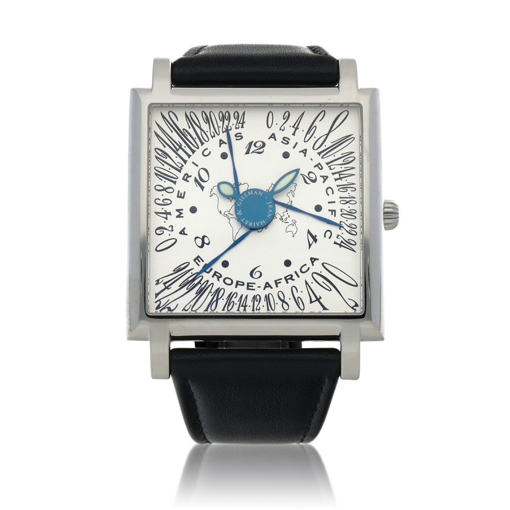 View full screen - View 1 of Lot 106. Continentes Stainless steel multi time-zone wristwatch Circa 2005.