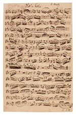 J. S. Bach. Manuscript of the aria 'Es ist vollbracht' from the "St. John Passion", with viola obbligato, c. 1800
