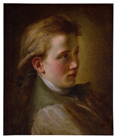 View full screen - View 1 of Lot 207. Young man wearing a green coat.