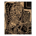 PABLO PICASSO | PORTRAIT DE JACQUELINE AU FAUTEUIL (BA. 1054)