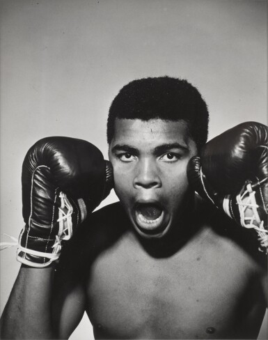 View full screen - View 1 of Lot 164. Cassius Clay, Original silver gelatin photograph (1963), signed by Philippe Halsman, US.