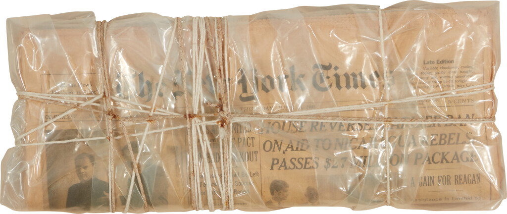 View full screen - View 1 of Lot 143. Wrapped New York Times, June 13.