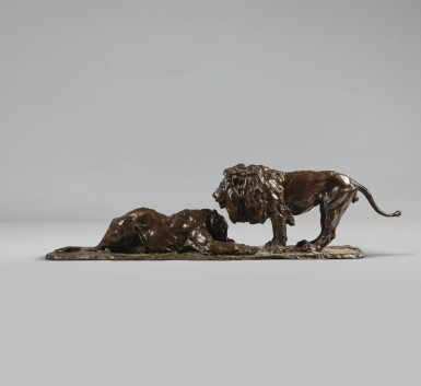 View full screen - View 1 of Lot 23. Lion et lionne dévorant .