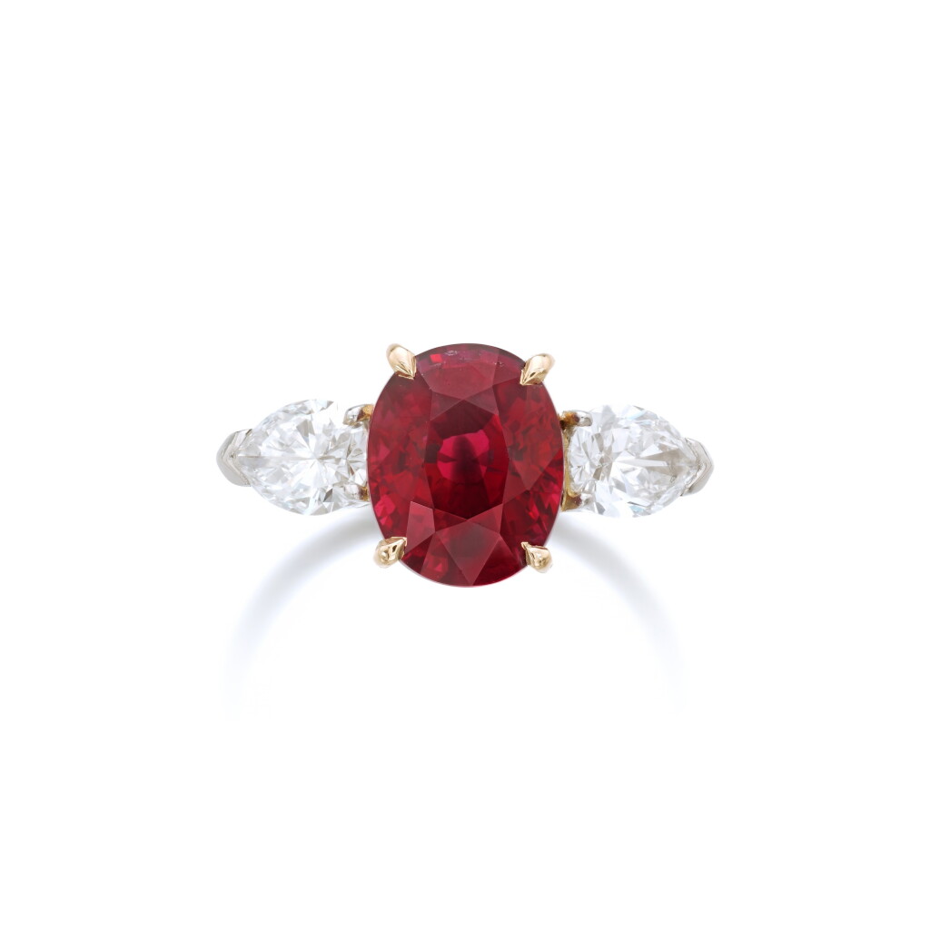 View full screen - View 1 of Lot 302. Ruby and Diamond Ring.