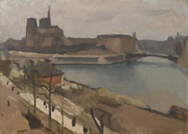 View full screen - View 1 of Lot 161. Notre-Dame vue du quai de la Tournelle.