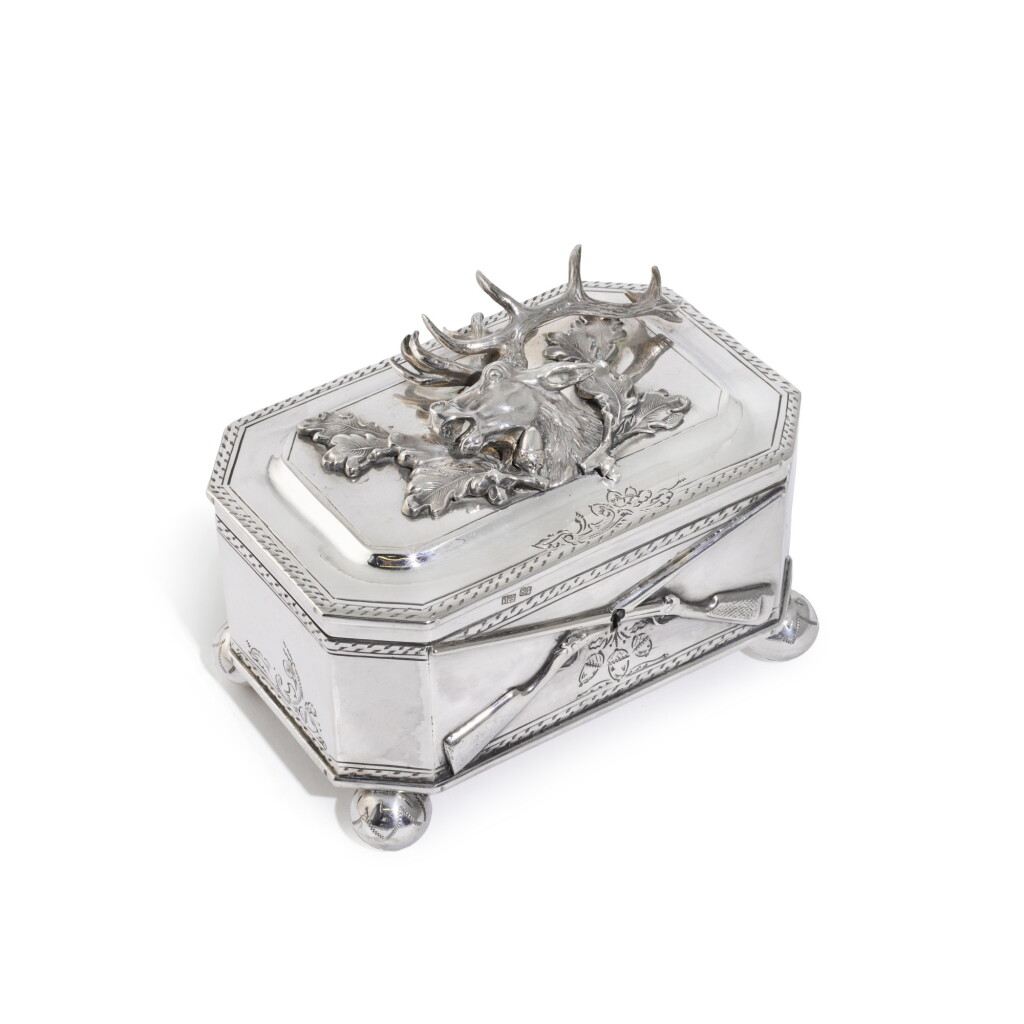 View full screen - View 1 of Lot 73. A silver box, maker's mark Cyrillic IEZ, Kiev, 1892.