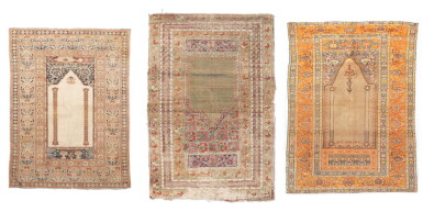 View full screen - View 1 of Lot 347. Lot of three carpets, Western Anatolia, 19th century.