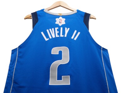View full screen - View 1 of Lot 111. Dereck Lively II 'Christmas Day' Dallas Mavericks 2023-2024 Game Worn Icon Edition Jersey | Double-Double.