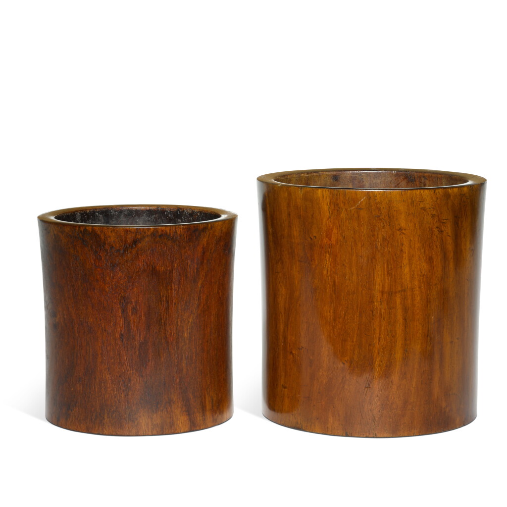 View full screen - View 1 of Lot 972. Two 'huanghuali' brushpots, Qing dynasty, 19th century.