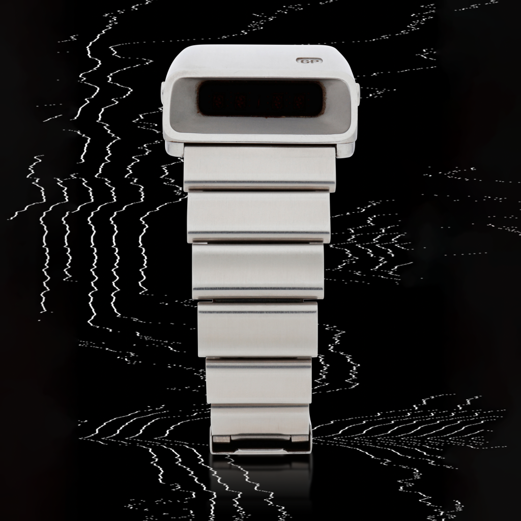 全萤幕检视 - 查看2Casquette, Reference 9931 NA | A stainless steel digital wristwatch with bracelet | Circa 1976的1