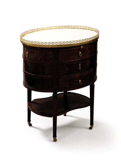 View full screen - View 1 of Lot 195. A mahogany and gilt-bronze mounted writing table, Louis XVI, circa 1780.