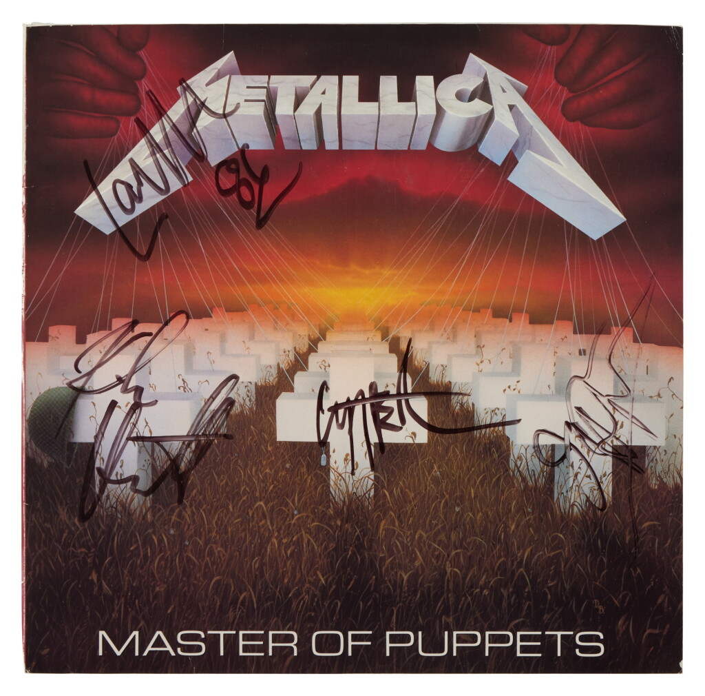View full screen - View 1 of Lot 114. Metallica | Signed "Master of Puppets" album cover.