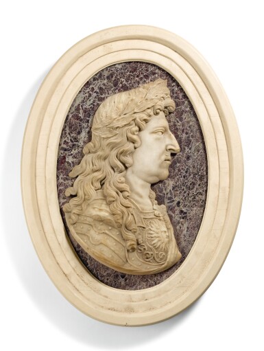 View full screen - View 1 of Lot 70. FRENCH, 18TH CENTURY | PROFILE RELIEF WITH LOUIS XIV.