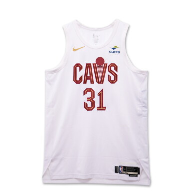 View full screen - View 1 of Lot 127. Jarrett Allen Cleveland Cavaliers 2024 NBA Playoffs Eastern Conference Round 1 Game Worn Association Edition Jersey | Game 1 | Double-Double.