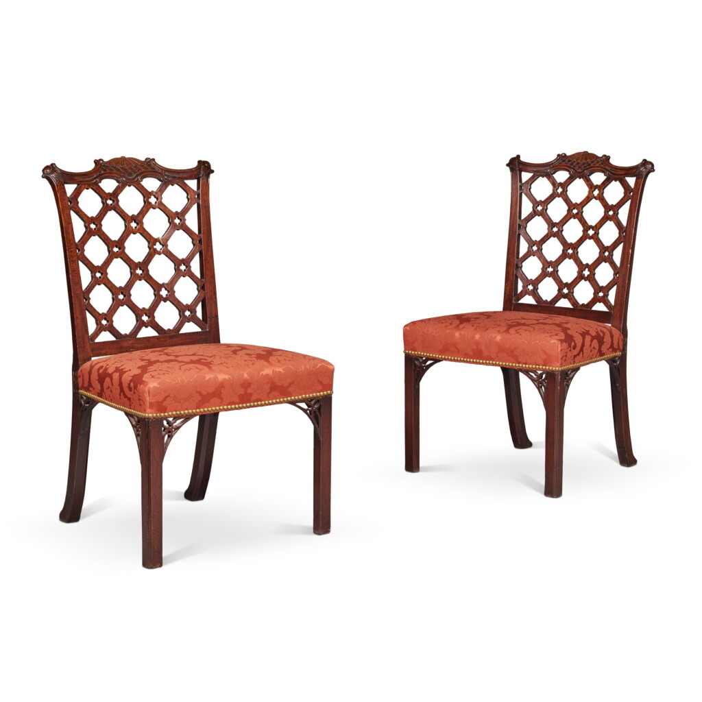 View full screen - View 1 of Lot 80. A Pair of George III Mahogany SIde Chairs, Circa 1765.